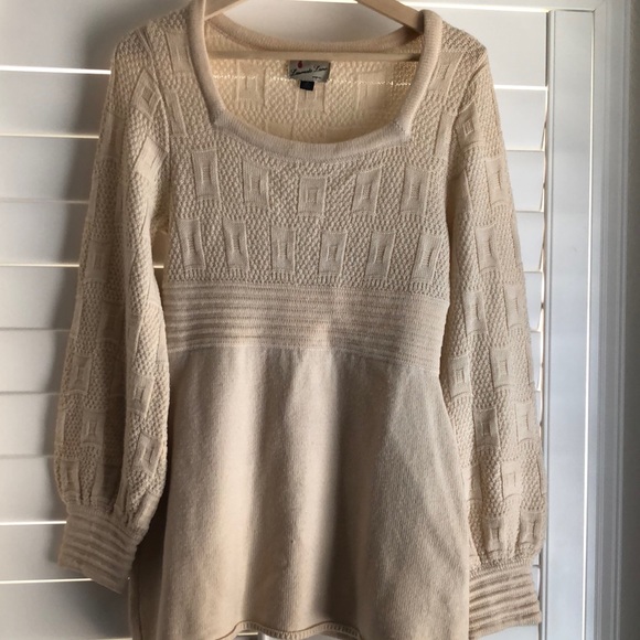 Anthropologie Laureate Lane Sweater | Babydoll Sweater| Vintage Inspired Sweater - Picture 1 of 5